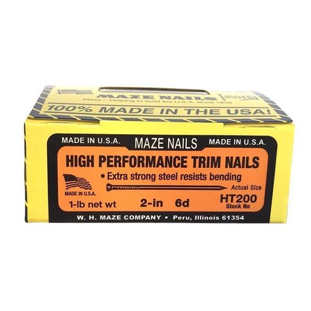 MAZE NAILS Maze 2 in. Trim Heat Treated Carbon Steel Nail Small Brad Head 1 lb HT200112
